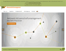 Tablet Screenshot of netzwerk-wissenschaftsmanagement.de